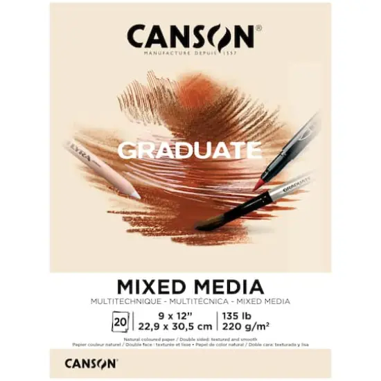 Canson&reg; Graduate Foldover Natural Toned Mixed Media Pad, 9" x 12" {1}