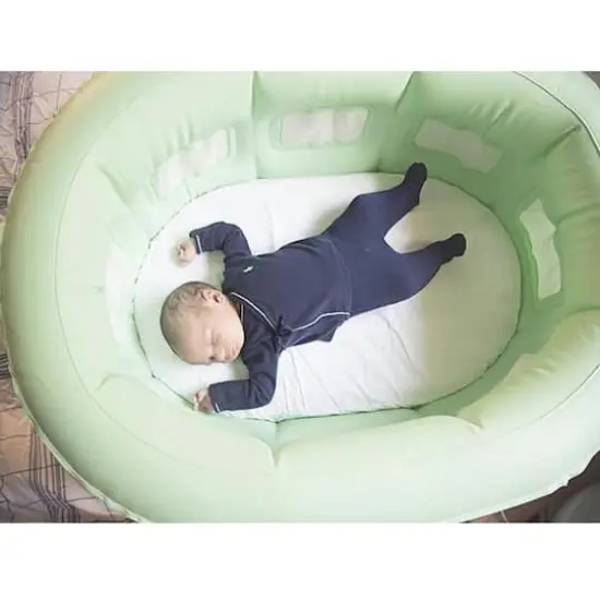 Room to Grow Green 4-in-1 Portable Inflatable Baby Bathinet {5}