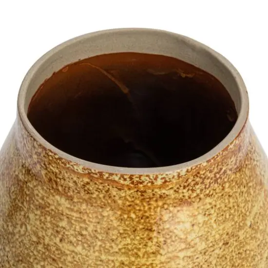 Hello Honey&reg; 5qt. Brown Round Stoneware Beverage Dispenser with Lid {9}