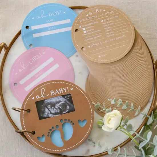 Kate Aspen&reg; Kraft Circle Baby Shower Keepsake Book {1}