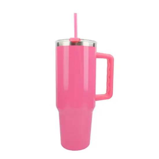 40oz. Neon Stainless Steel Insulated Tumbler by Celebrate It&trade; Pink {1}