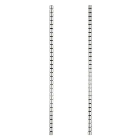 Rhodium Reconstituted Hematite Tube Beads, 4mm by Bead Landing&trade; {4}