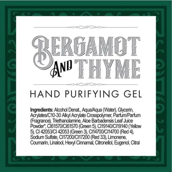 European Soaps Hand Purifying Gel, 3.4oz. Bergamot & Thyme {4}