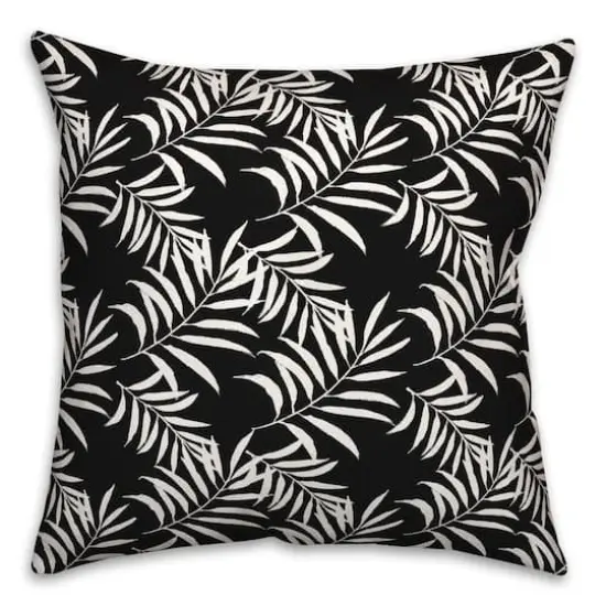 Palms Throw Pillow Black {1}