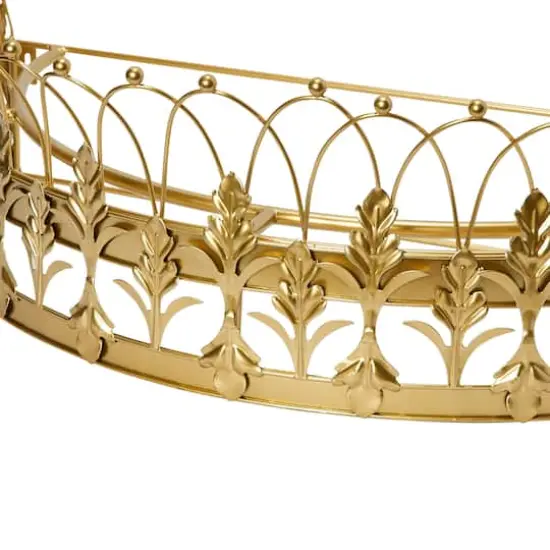 Hello Honey&reg; 29" Metal Curtain Crown Gold {7}
