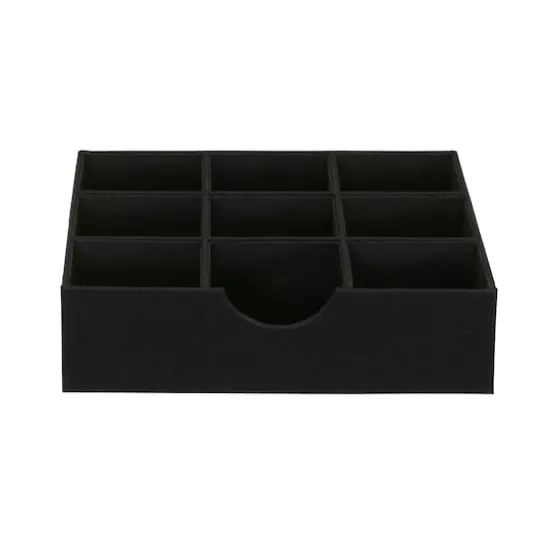 Household Essentials 9-Compartment Drawer Organizers, 2ct. Black {3}