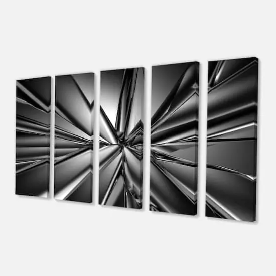 Designart - Futuristic Crystal Background - Abstract Canvas Art Print {4}