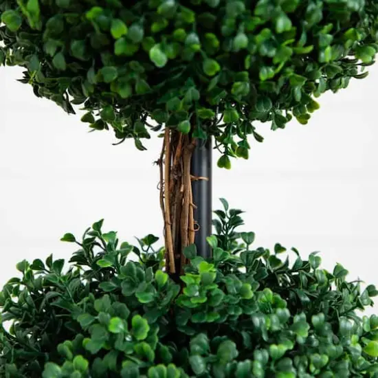 4ft. Potted Artificial Triple Ball Boxwood Topiary Tree {5}