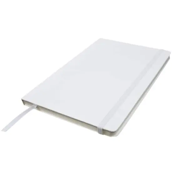 JAM Paper Large Hardcover Notebook with Elastic Band White {5}