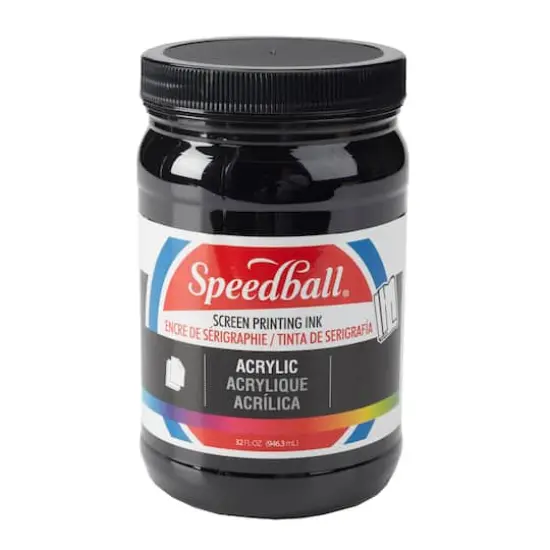 Speedball&reg; Acrylic Screen Printing Ink, 32oz. Black {1}