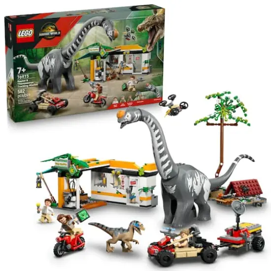 LEGO&reg; Jurassic World Raptor & Titanosaurus Tracking Mission Dinosaur Toy 76973 {1}