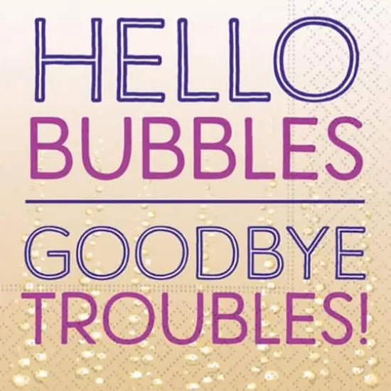 JAM Paper Hello Bubbles Cocktail Napkins, 40ct. {1}