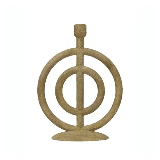 Hello Honey&reg; 13" Sand Ringed Taper Candle Holder {1}