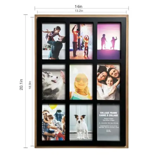 9 Opening 4" x 6" Black & Brown Collage Frame by Studio D&eacute;cor&reg; {4}