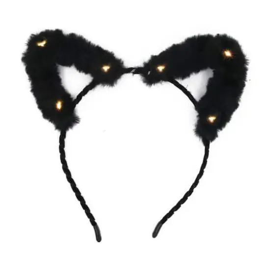 Black Light Up Cat Ear Headband by Celebrate It&trade; {3}