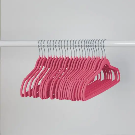 Honey Can Do Pink Slim-Profile Non-Slip Velvet Hangers, 25ct. {6}