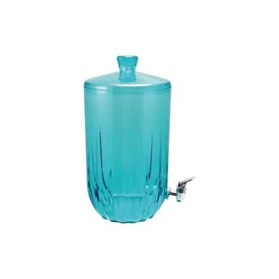 Hello Honey 7-Quart Acrylic Beverage Dispenser with Spout, Aqua Color {1}