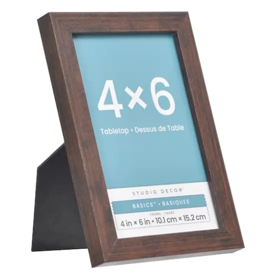 Basics&trade; Woodgrain Tabletop Linear Frame by Studio D&eacute;cor&reg; Dark Brown {3}