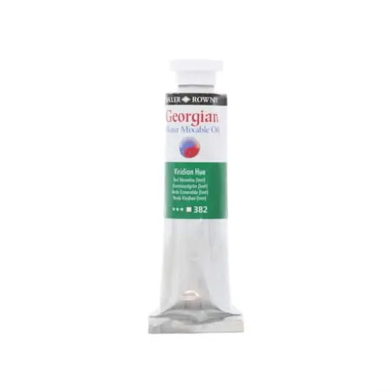 Daler-Rowney&reg; Georgian Water Mixable Oil Paint, 37mL 382 Viridian Hue {1}