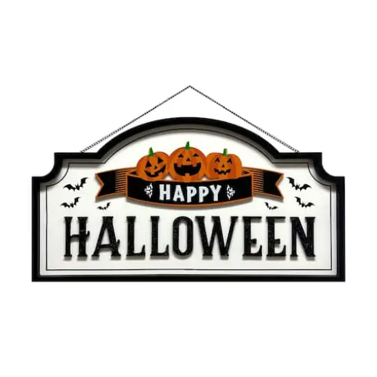 23.25" Happy Halloween Jack-o'-Lantern Trio Wall Sign by Ashland&reg; {1}