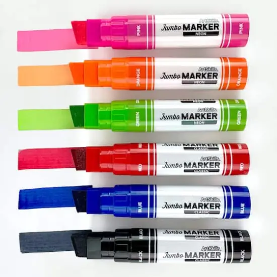 ArtSkills&reg; Jumbo Chisel Tip Markers for Signs & Projects {4}