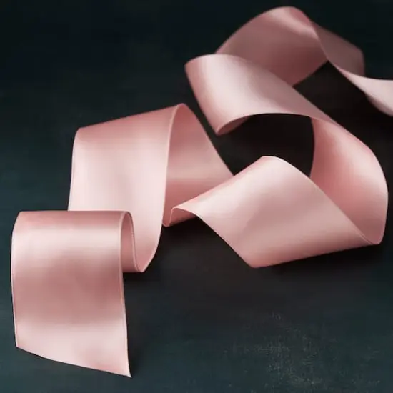 2.5" x 8.3yd. Wired Satin Ribbon by Celebrate It&reg; Blush {5}