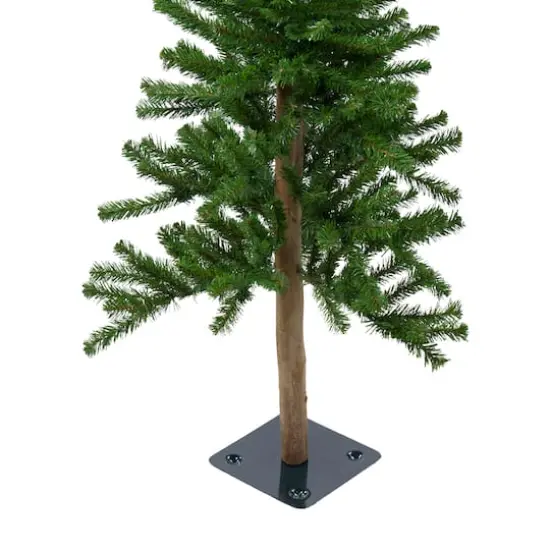 3ft. Pre-Lit Alpine Artificial Christmas Tree, Clear Lights {5}