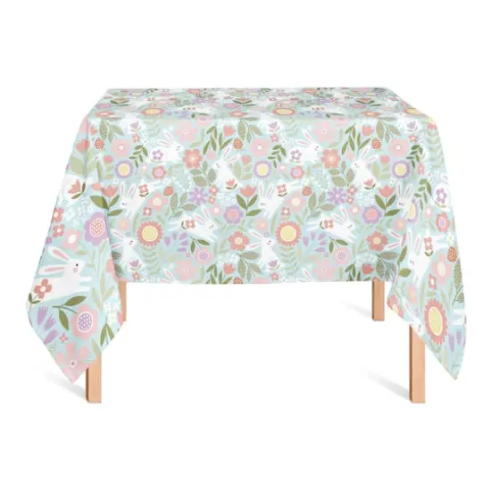 Pastel Bunny Floral Pattern 58" x 58" Tablecloth {3}