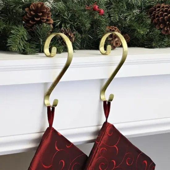 Haute Decor Stocking Scroll&reg; Gold Foil Stocking Holders, 2ct. {3}