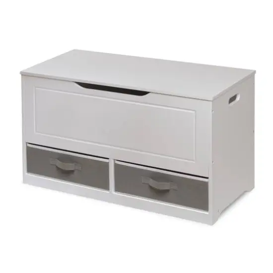 Badger Basket White Up & Down Toy & Storage Bench {7}