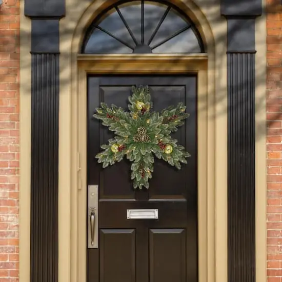 32" Glittery Gold Dunhill&reg; Fir Snowflake with Warm White LED Lights {3}