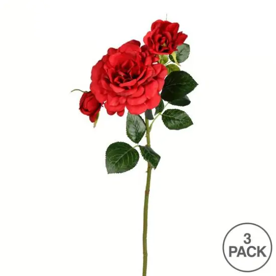 Burgundy Rose Stem, 3ct. {4}