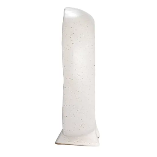 Hello Honey&reg; 8.5" Cream Stoneware Footed Shelf with 4 Compartments & Attached Vase with Reactive Glaze {12}