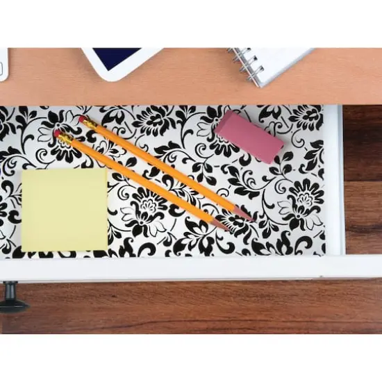 Fablon Black & White Damask Adhesive Film, 2ct. {5}