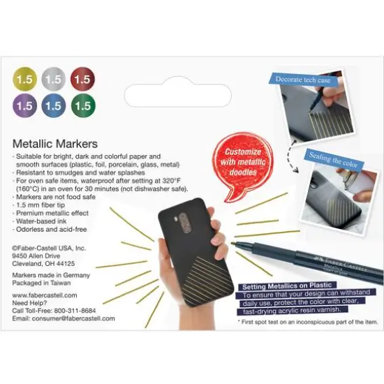 Faber-Castell&reg; Metallic Markers {6}