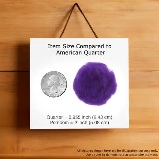 John Bead 2" Pom Poms, 50ct. Purple {3}