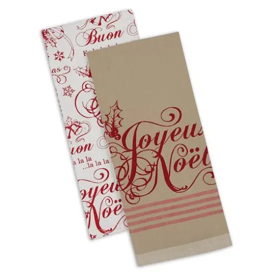 DII&reg; Assorted Joyeux Noel Dishtowel Set {1}