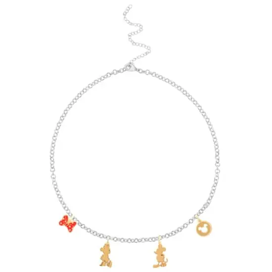 Disney&reg; Gold Mickey & Minnie Mouse Charm Set {3}