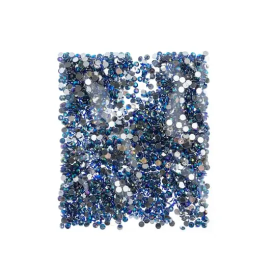 John Bead Acrylic Round Flat Back Rhinestones, 4mm Royal Blue AB {4}
