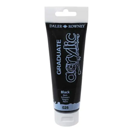 Daler-Rowney&reg; Graduate Acrylic Paint, 120mL 026 Black {1}