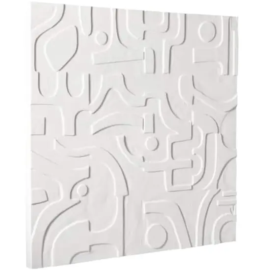 CosmoLiving by Cosmopolitan White Wood Intricately Carved Geometric Wall Decor 32" x 2" x 32" {3}
