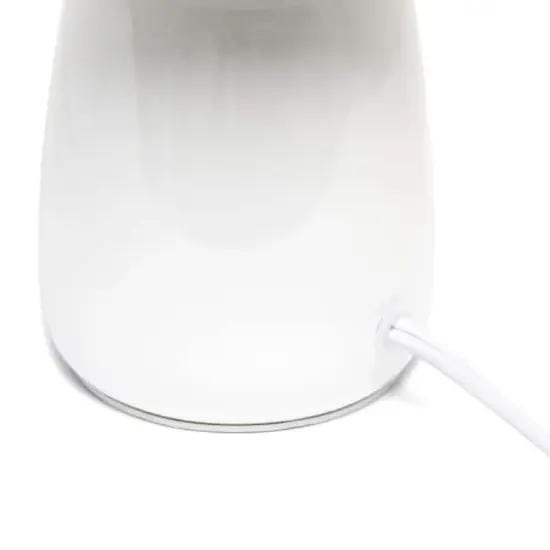 Simple Designs 10" Thimble Base Ceramic Table Lamp Off White {8}