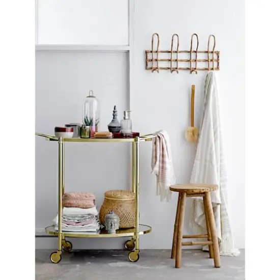 Hello Honey&reg; Beige Rattan Wall Hanger with 4 Hooks {4}