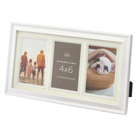Expressions&trade; 3 Opening 4" x 6" White Collage Frame by Studio D&eacute;cor&reg; {6}