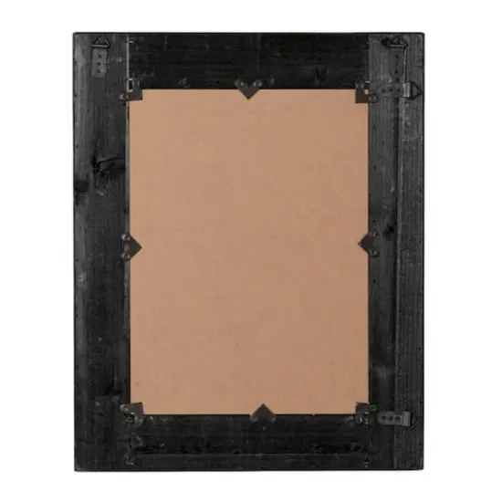 Hello Honey® 25.5" Handwoven Rattan Rectangle Wall Mirror Black {9}