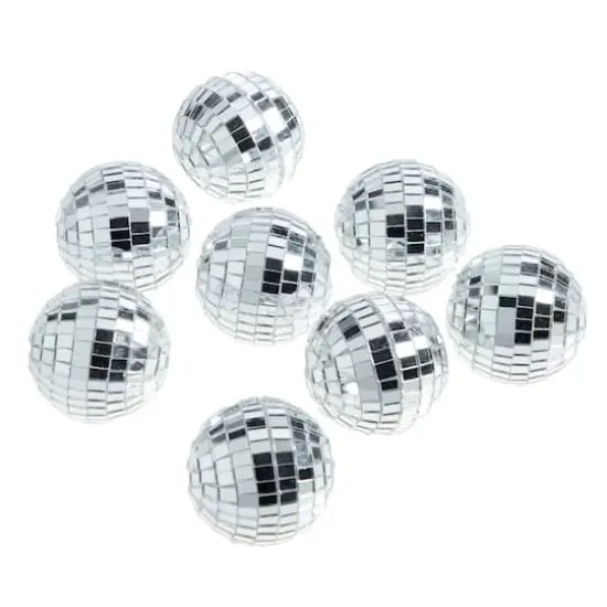 1.5" Silver Disco Ball Place Card Holders, 8ct. by Celebrate It&trade; {1}