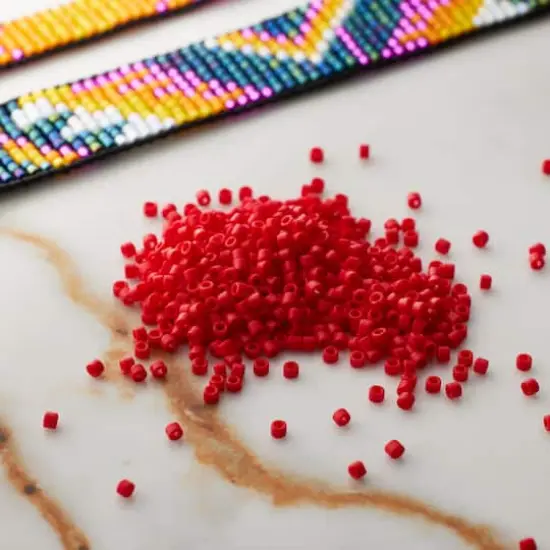 Miyuki Delica Glass Round Seed Beads, 11/0 Red {3}