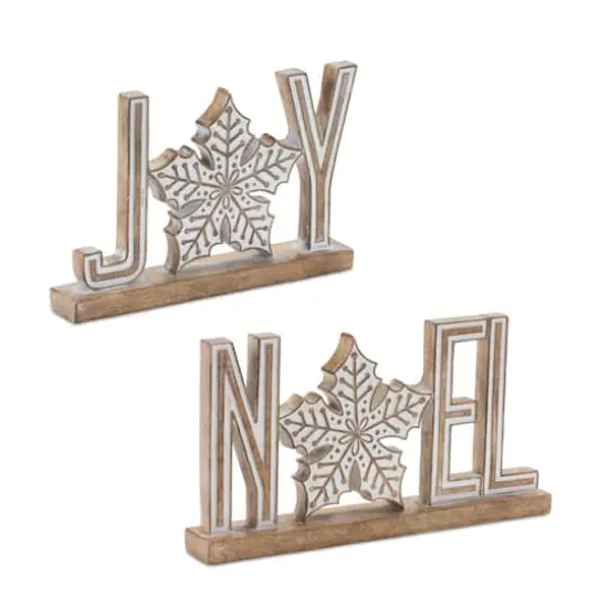Holiday Joy & Noel Tabletop D&eacute;cor Set, 8.5" & 6.75" {5}