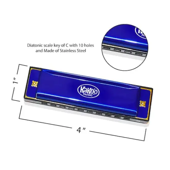 Salus Kako'o Blue Classic Metal Harmonica {4}
