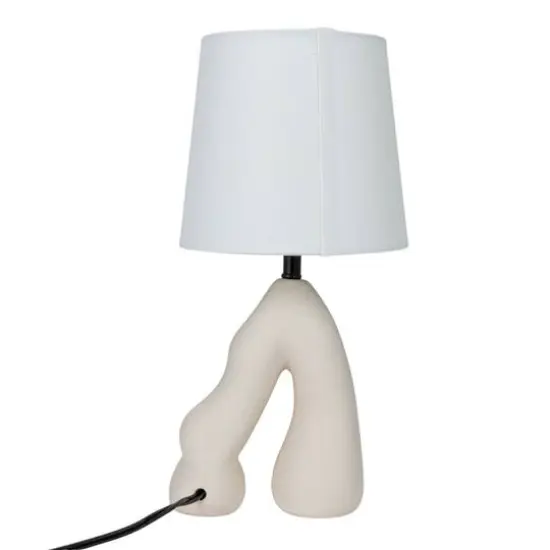 Hello Honey&reg; 16.5" White Volcano Finish Ceramic Table Lamp {9}